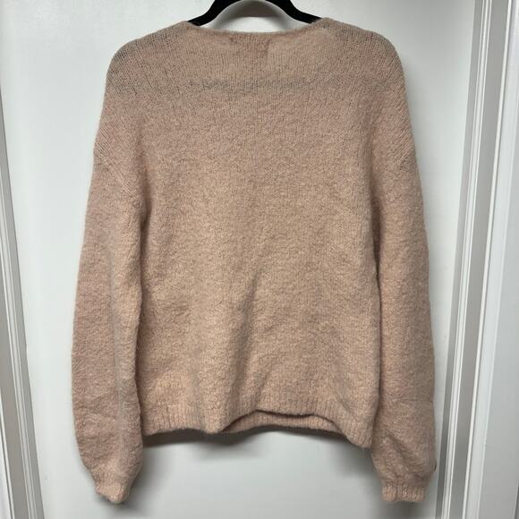 ByTimo Womens Alpaca Wool Blend Sweater Big Bow Light Muted Pink Size Small - Picture 2 of 8